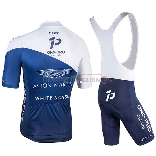 Abbigliamento Ciclismo One Pro Manica Corta 2018 Bianco e Spento Blu